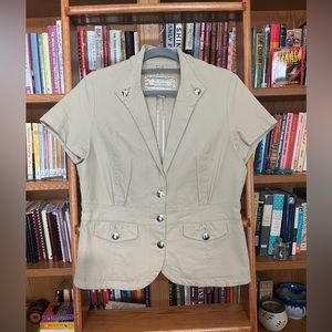 White House Black Market Khaki Safari Jacket
